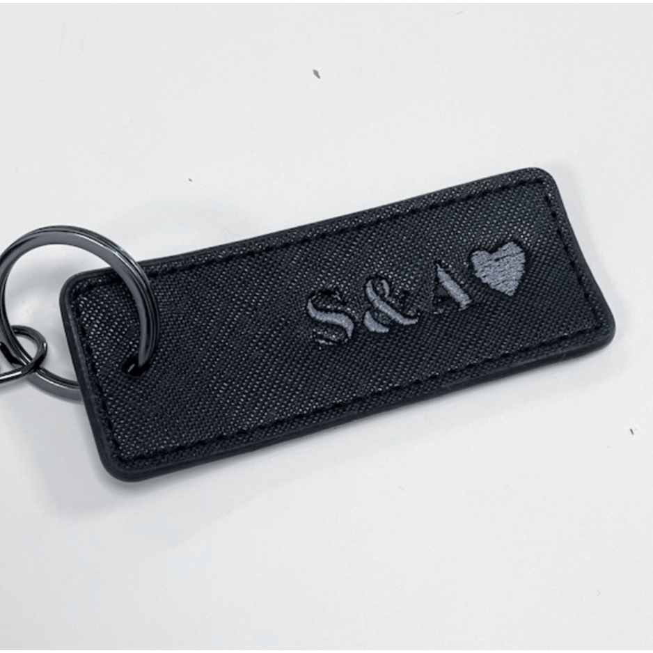 Relationship keyring with initials for valentines day