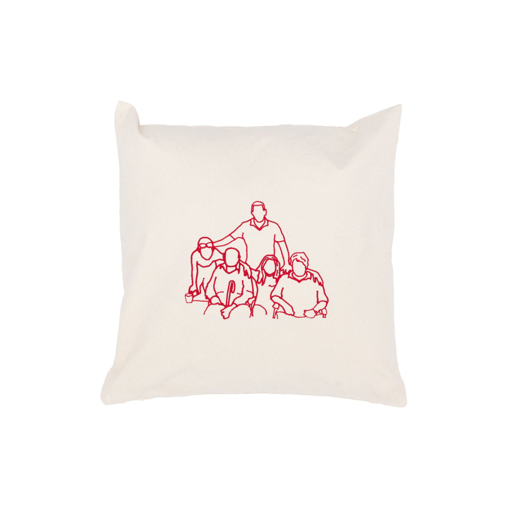Group photo outline on cushion to order